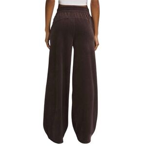 Lululemon Scuba Mid Rise Wide‎ Leg Pant Velvet Corduroy Espresso Brown Womens 4